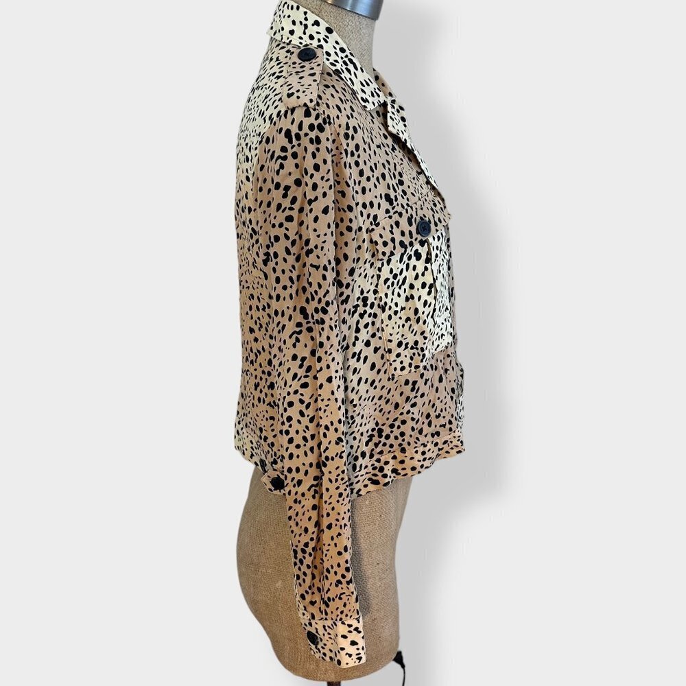 Pistola Revolve Leopard Print Boxy Button Front T… - image 2